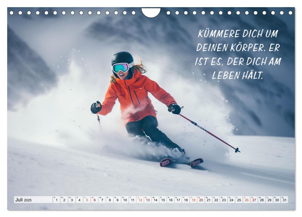 Bild: 9783383869297 | Motivation und Ski (Wandkalender 2025 DIN A4 quer), CALVENDO...