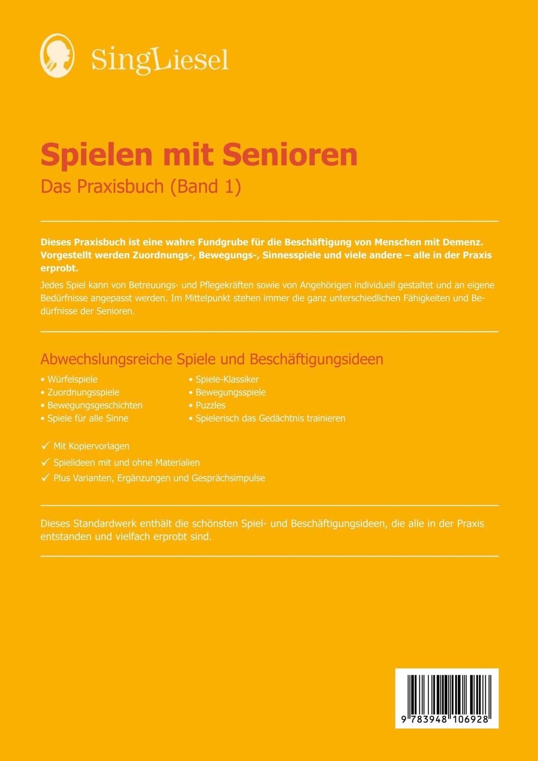 Bild: 9783948106928 | Spielen mit Senioren (Band 1) | Annika Schneider | Taschenbuch | 2021