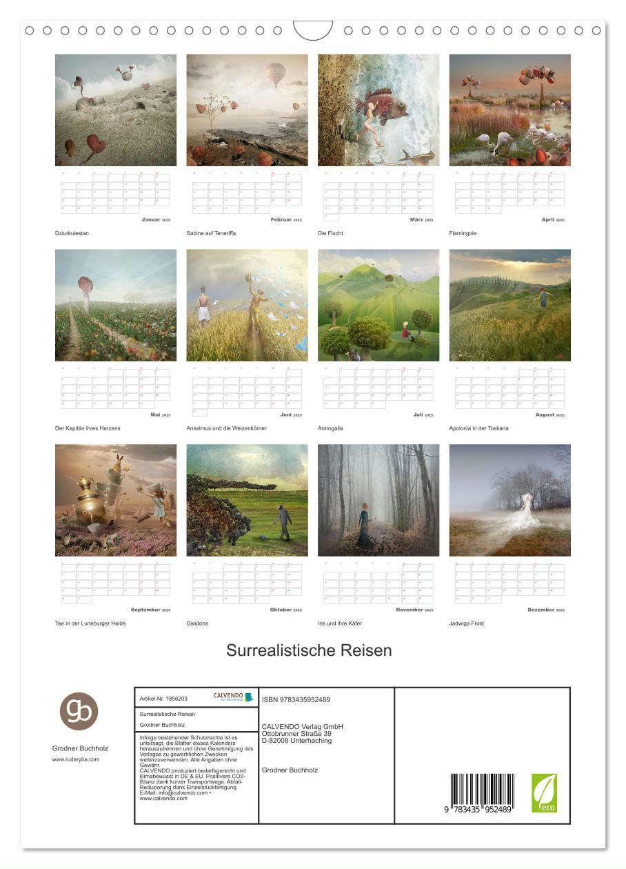 Bild: 9783435952489 | Surrealistische Reisen (Wandkalender 2025 DIN A3 hoch), CALVENDO...