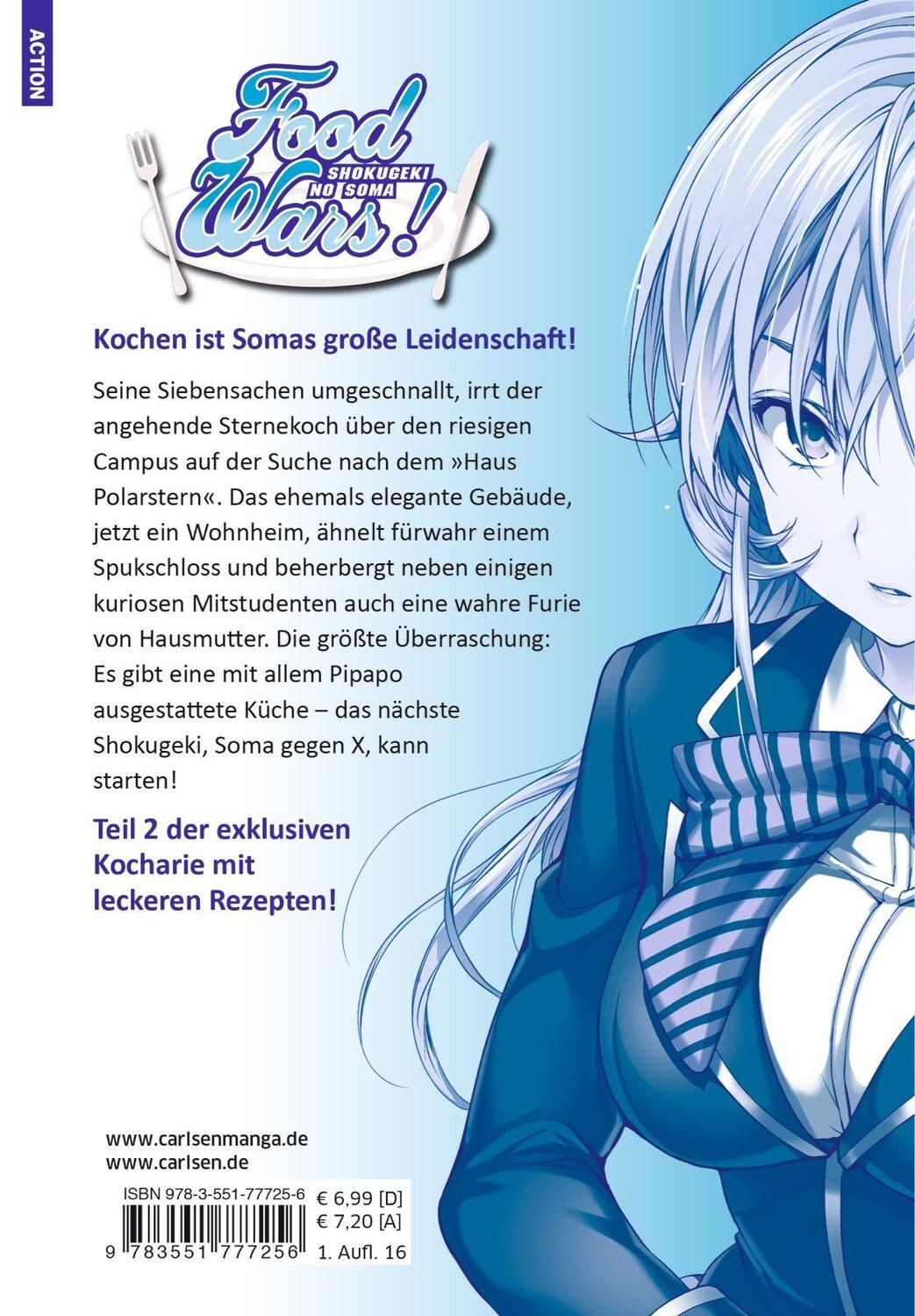 Rückseite: 9783551777256 | Food Wars - Shokugeki No Soma 02 | Yuto Tsukuda | Taschenbuch | 208 S.