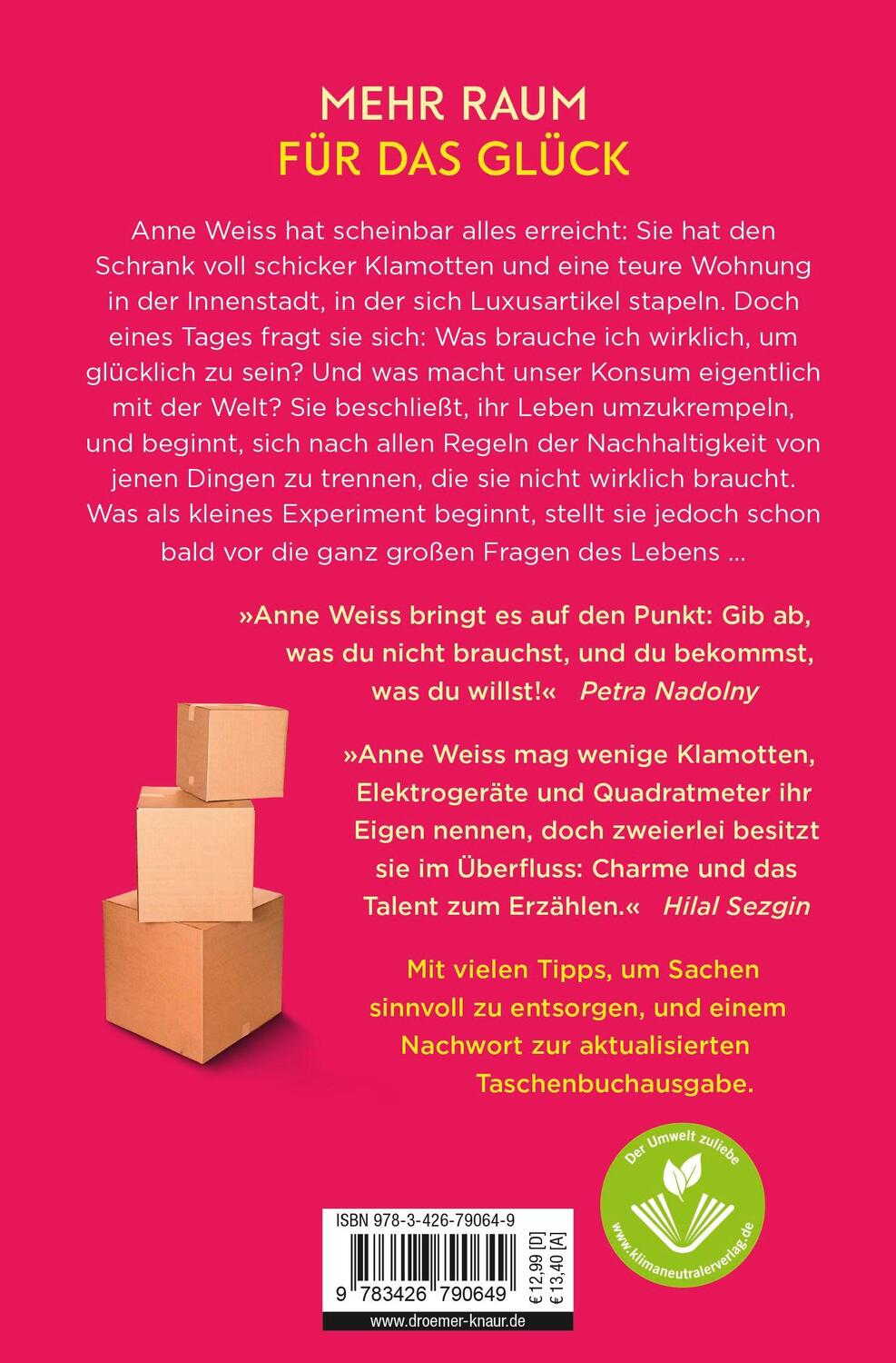 Rückseite: 9783426790649 | Mein Leben in drei Kisten | Anne Weiss | Taschenbuch | 304 S. | 2023