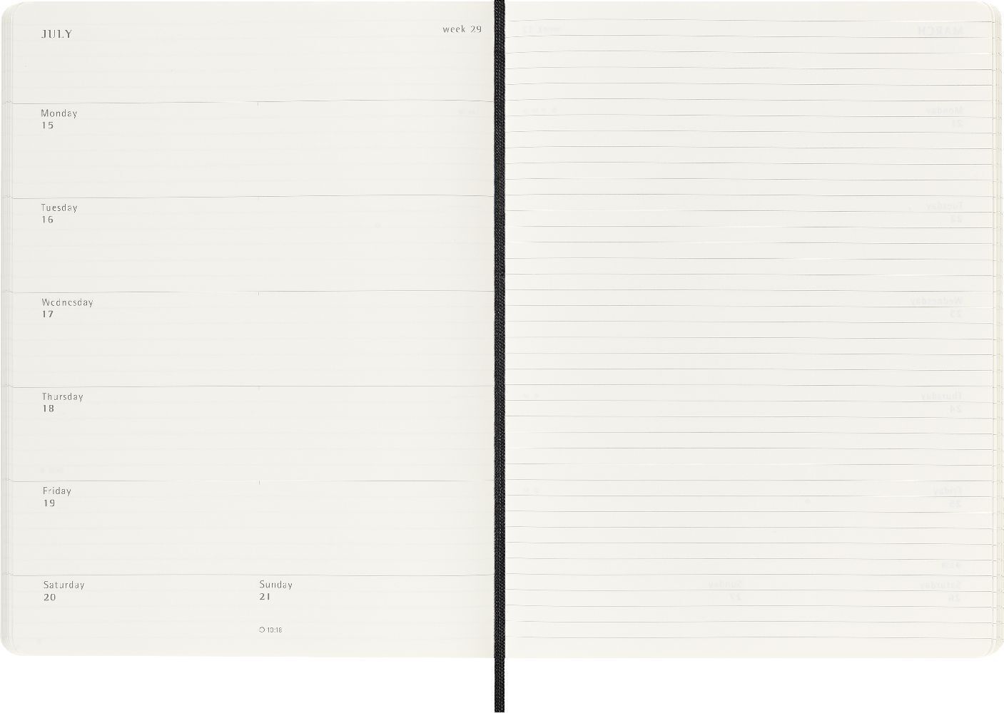 Bild: 8056999270438 | Moleskine 12 Monate Wochen Notizkalender 2025, XL, 1 Wo = 1 Seite,...