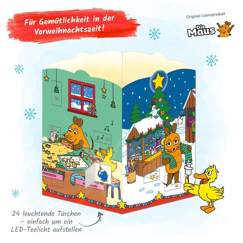 Bild: 9783988020949 | Trötsch Die Maus Windlicht Adventskalender | Karte Weihnachtskarte