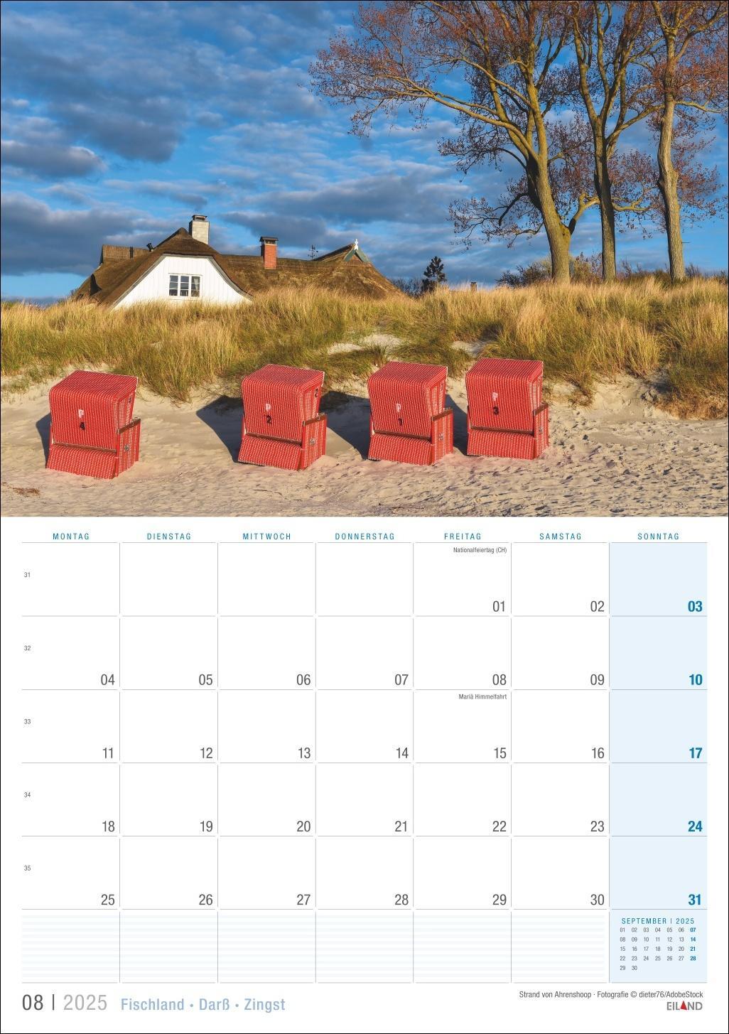 Bild: 9783964023476 | Fischland - Darß - Zingst Kalender 2025 | Eiland | Kalender | 13 S.