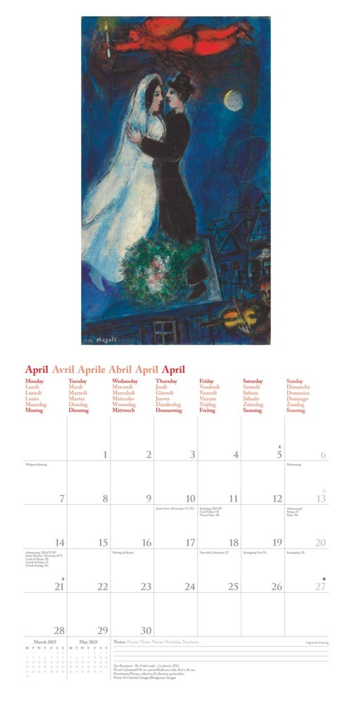 Bild: 4002725994103 | N NEUMANNVERLAGE - Marc Chagall 2025 Broschürenkalender, 30x30cm,...