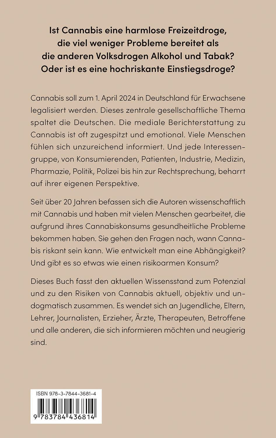 Bild: 9783784436814 | Cannabis | Konsum, Gefahr, Mythen, Nutzen | Ulrich W. Preuss (u. a.)