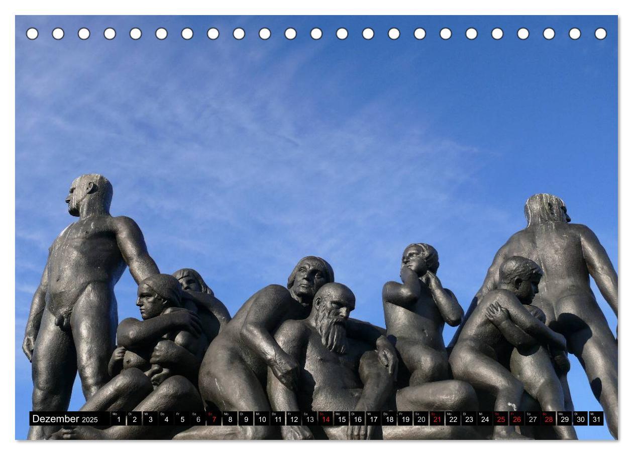 Bild: 9783435684861 | Vigeland Skulpturen Park Oslo (Tischkalender 2025 DIN A5 quer),...