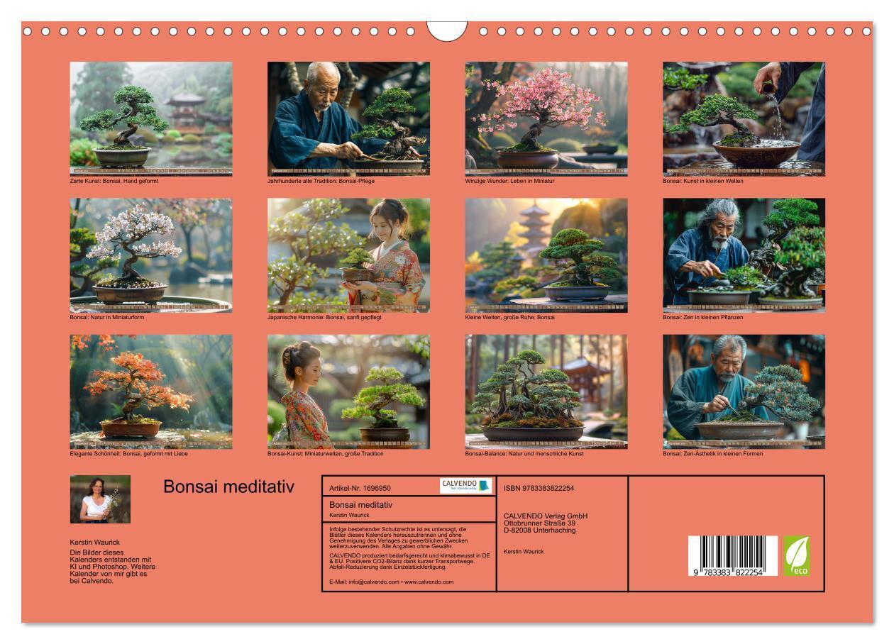 Bild: 9783383822254 | Bonsai meditativ (Wandkalender 2025 DIN A3 quer), CALVENDO...