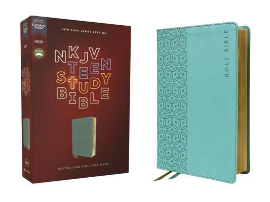 Cover: 9780310460886 | NKJV, Teen Study Bible, Leathersoft, Teal, Comfort Print | Buch | 2024