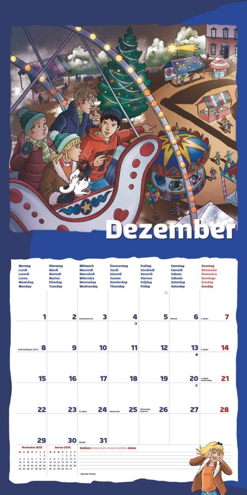 Bild: 4251732344313 | Alpha Edition - TKKG 2025 Broschürenkalender, 30x30cm, Kalender mit...