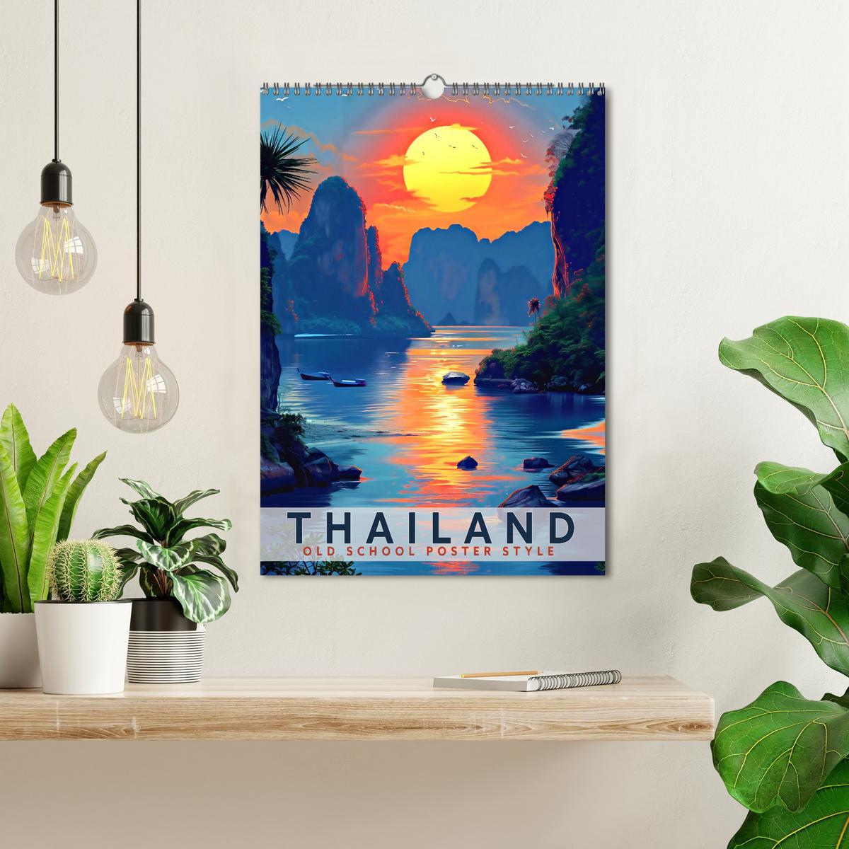 Bild: 9783435688203 | Thailand - Old School Poster Style (Wandkalender 2025 DIN A3 hoch),...