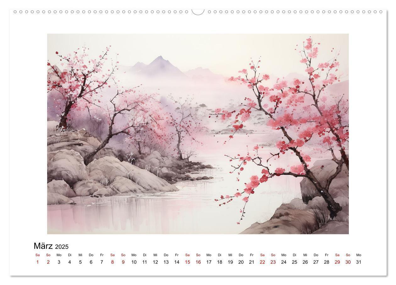 Bild: 9783383794704 | Heiwa - Friedliche Aquarelle im japanischen Stil (Wandkalender 2025...