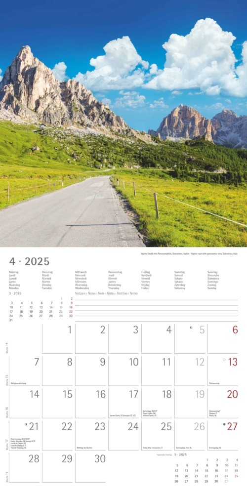 Bild: 4251732340926 | Alpha Edition - Alpen 2025 Broschürenkalender, 30x30cm,...