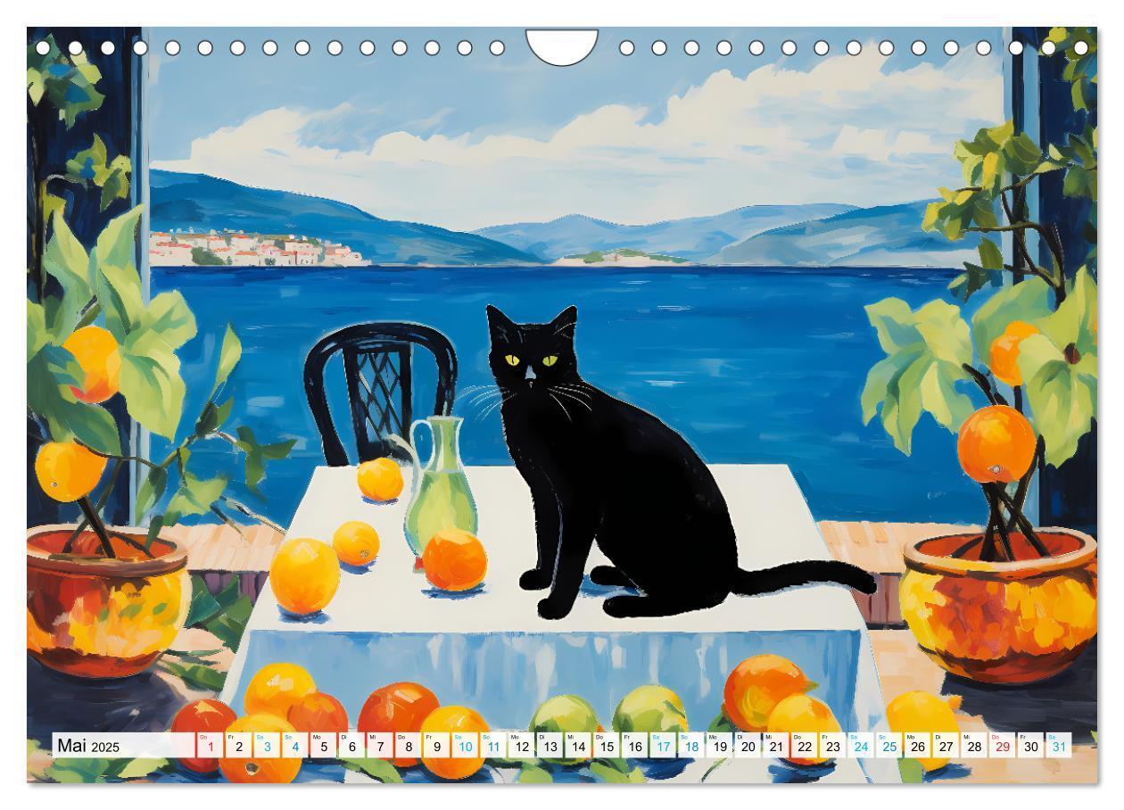 Bild: 9783383845307 | Kunstvolle Katzen (Wandkalender 2025 DIN A4 quer), CALVENDO...