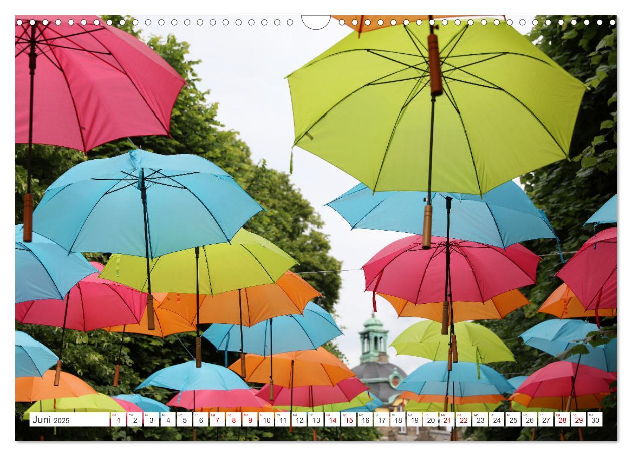 Bild: 9783457200537 | Umbrella Skies - Farbenfrohe Schirme (Wandkalender 2025 DIN A3...