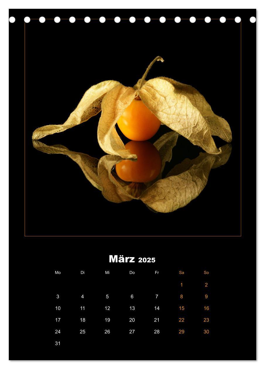 Bild: 9783435924707 | Vegan Food Kalender ¿ Obst und Gemüse auf Schwarz (Tischkalender...