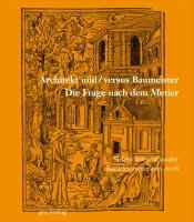 Cover: 9783856762599 | Architekt und / versus Baumeister | Die Frage nach dem Metier | Buch