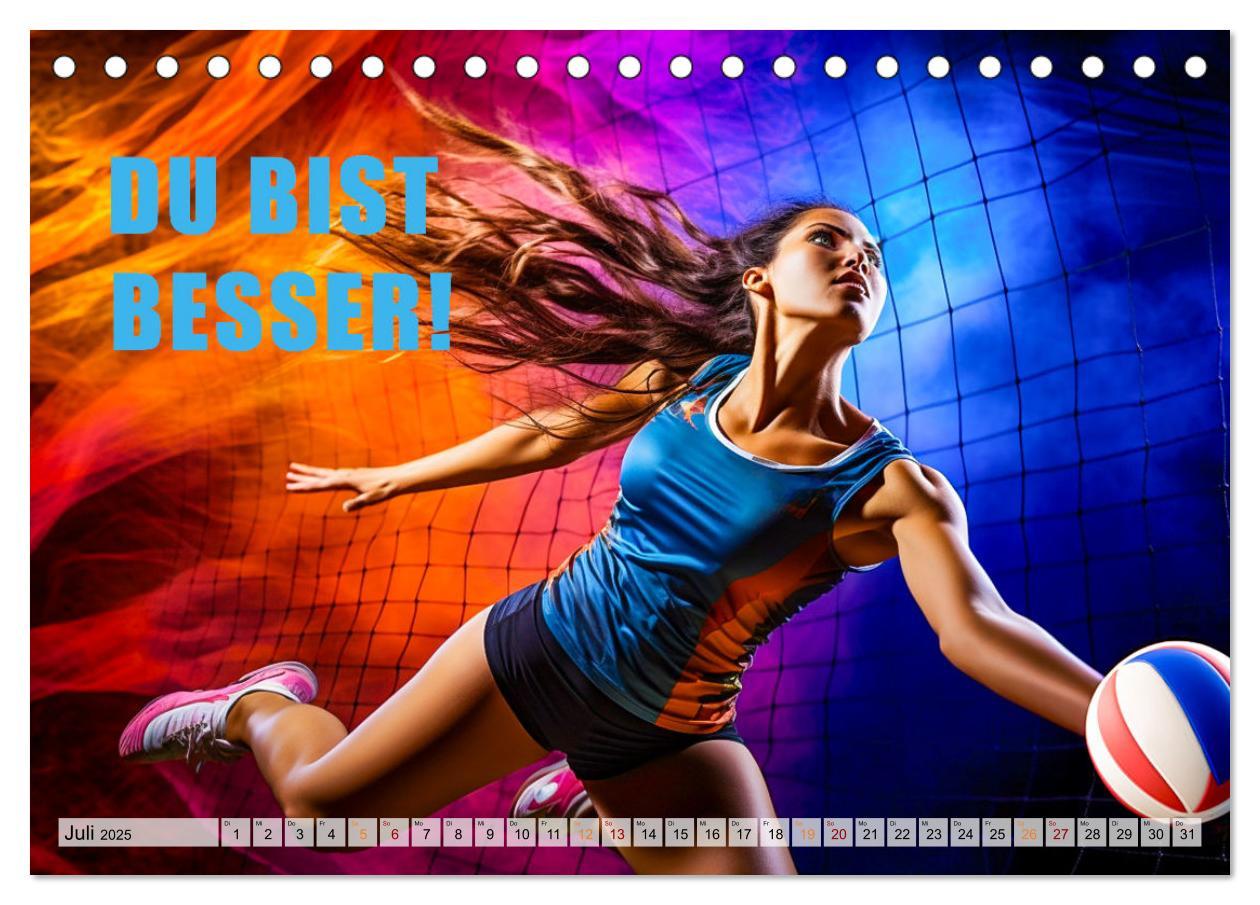 Bild: 9783383863363 | Volleyball und Motivation (Tischkalender 2025 DIN A5 quer),...