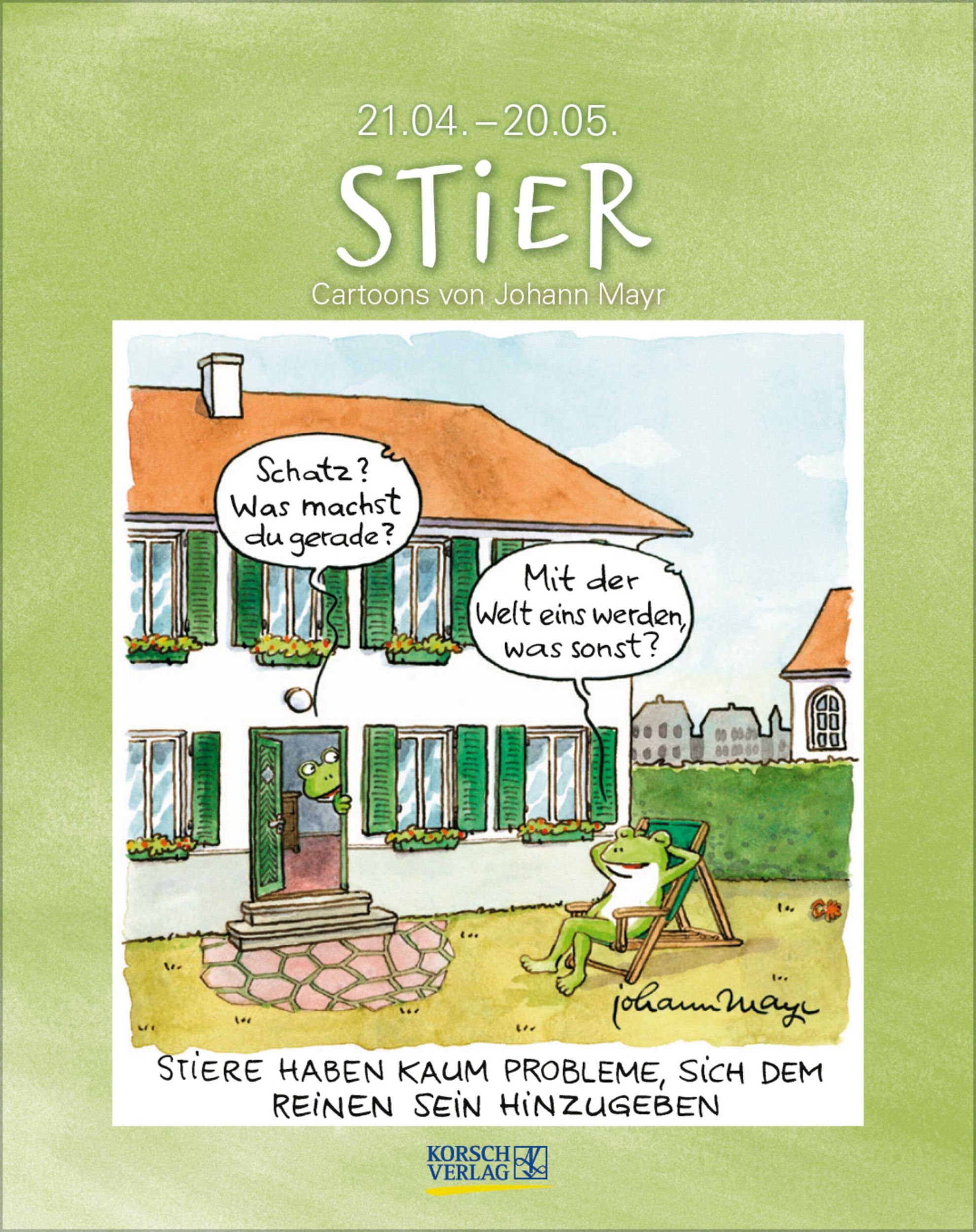 Cover: 9783731876632 | Stier 2025 | Verlag Korsch | Kalender | Spiralbindung | 13 S. | 2025