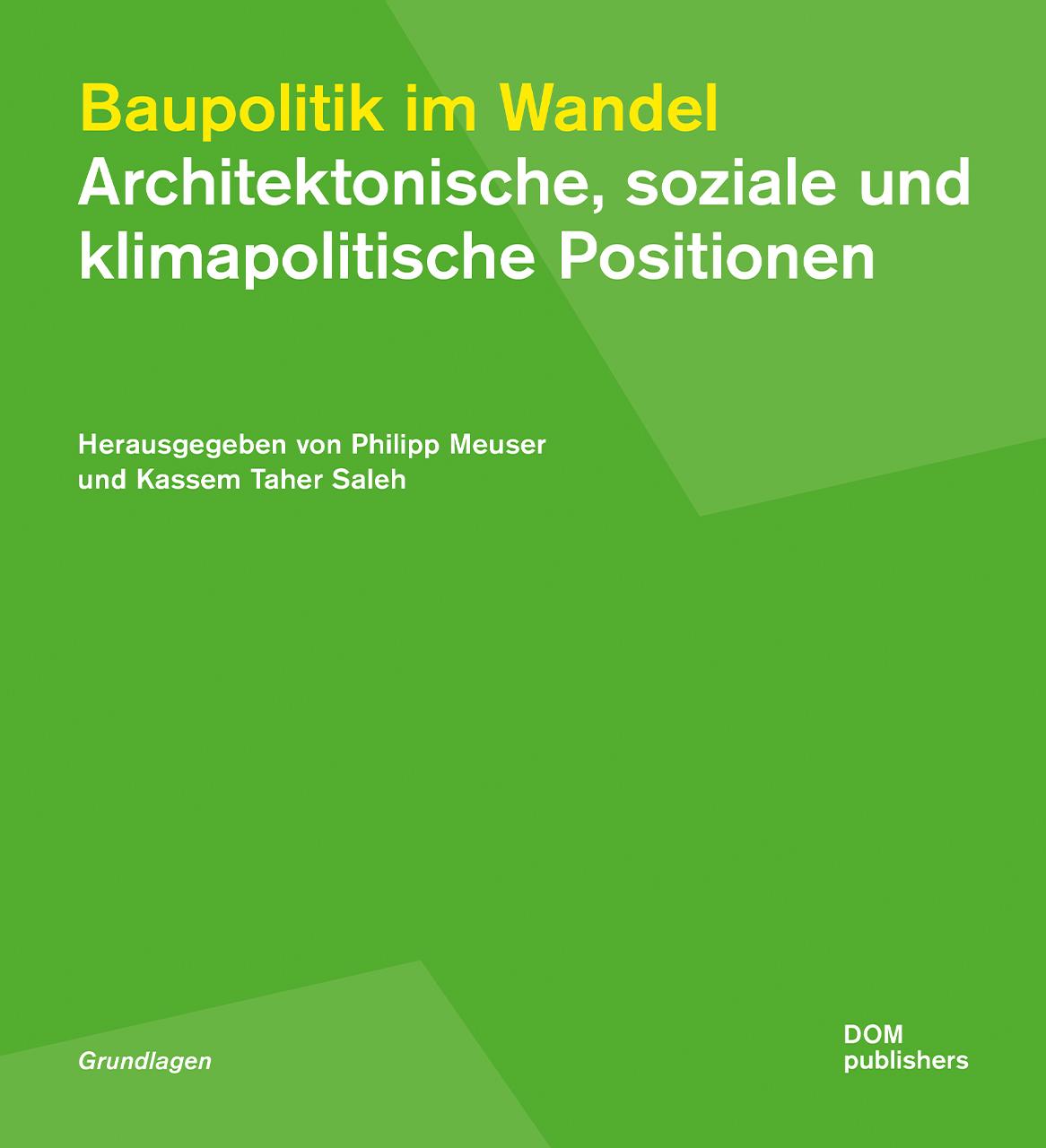 Cover: 9783869227054 | Baupolitik im Wandel | Philipp Meuser (u. a.) | Taschenbuch | 160 S.