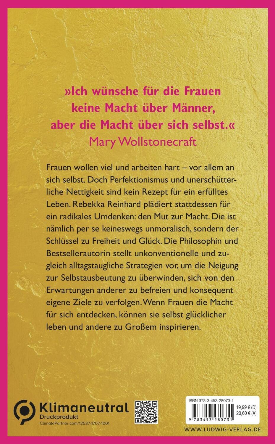 Bild: 9783453280731 | Kleine Philosophie der Macht (nur für Frauen) | Rebekka Reinhard