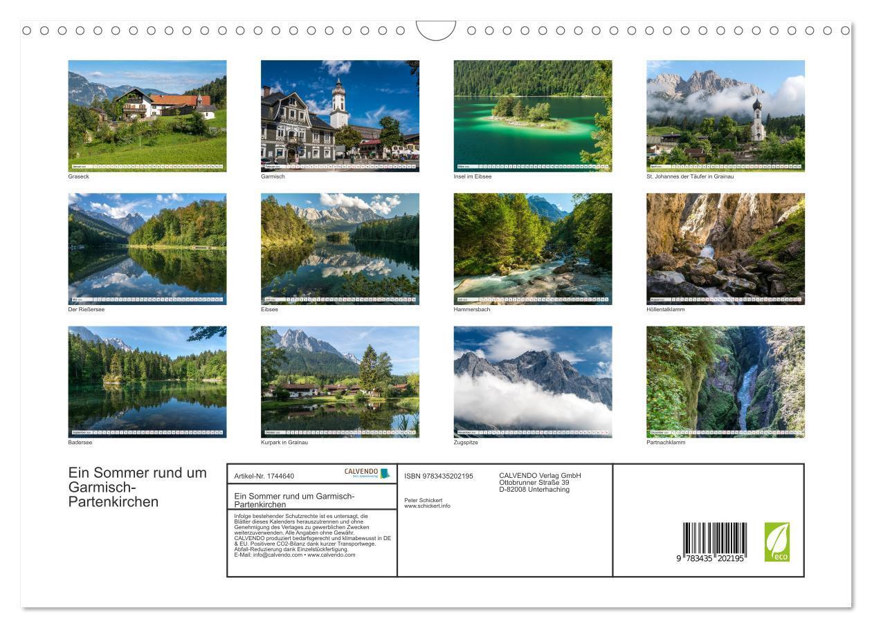 Bild: 9783435202195 | Ein Sommer rund um Garmisch-Partenkirchen (Wandkalender 2025 DIN A3...