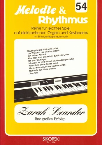 Cover: 9790003013398 | Melodie &amp; Rhythmus, Heft 54: Zarah Leander | Songbuch (E-Orgel) | Buch