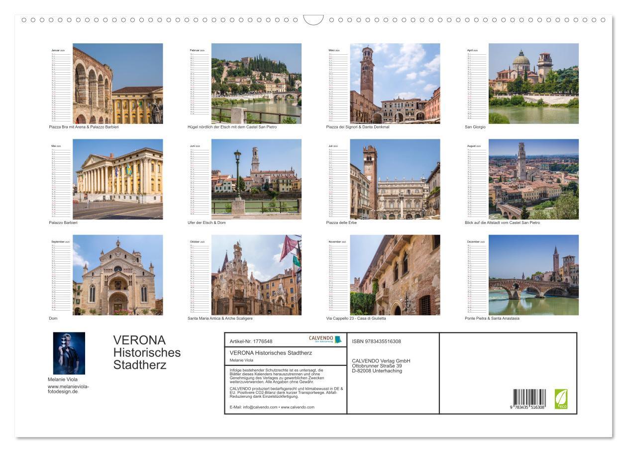 Bild: 9783435516308 | VERONA Historisches Stadtherz (Wandkalender 2025 DIN A2 quer),...