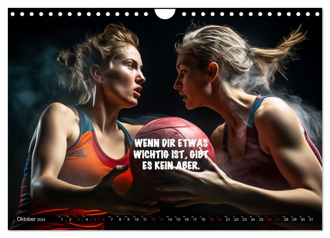 Bild: 9783675609099 | Motivation und Handball (Wandkalender 2024 DIN A4 quer), CALVENDO...