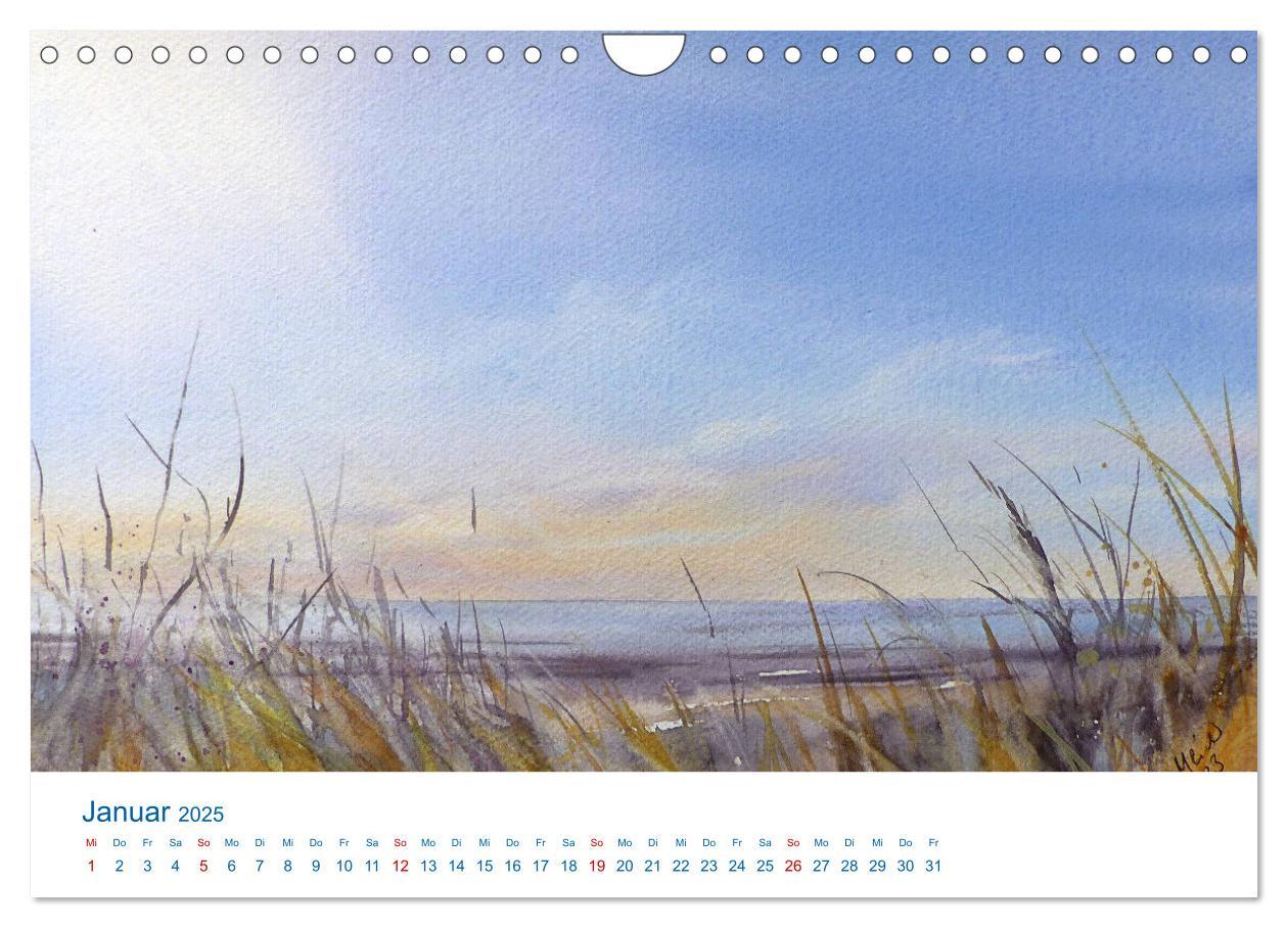 Bild: 9783457146620 | Föhr - Aquarelle (Wandkalender 2025 DIN A4 quer), CALVENDO...