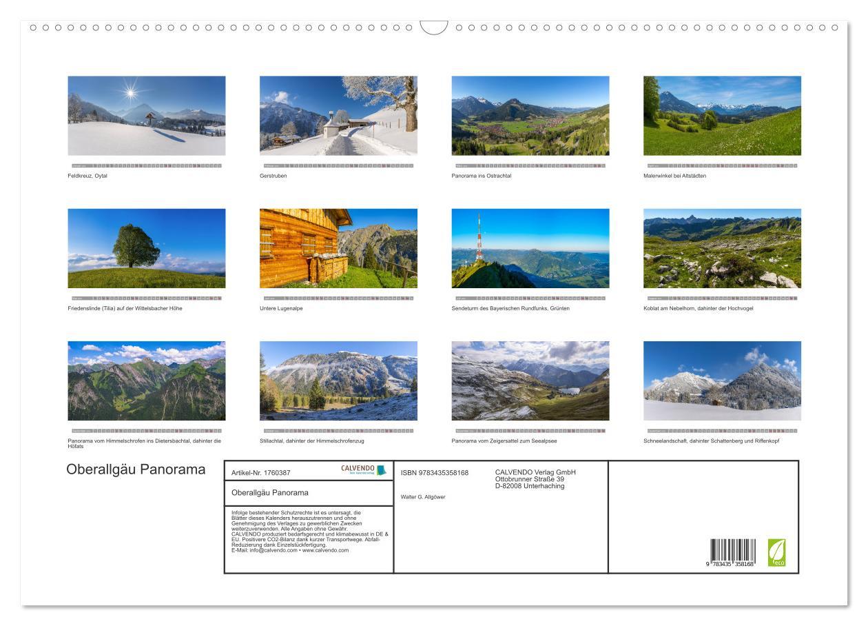 Bild: 9783435358168 | Oberallgäu Panorama (Wandkalender 2025 DIN A2 quer), CALVENDO...