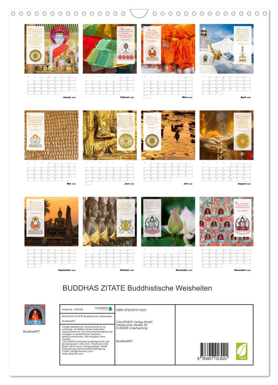 Bild: 9783457013021 | BUDDHAS ZITATE Buddhistische Weisheiten (Wandkalender 2025 DIN A3...