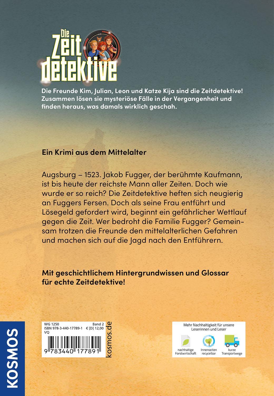 Bild: 9783440177891 | Die Zeitdetektive, 2, Fugger in der Falle | Fabian Lenk | Buch | 2024