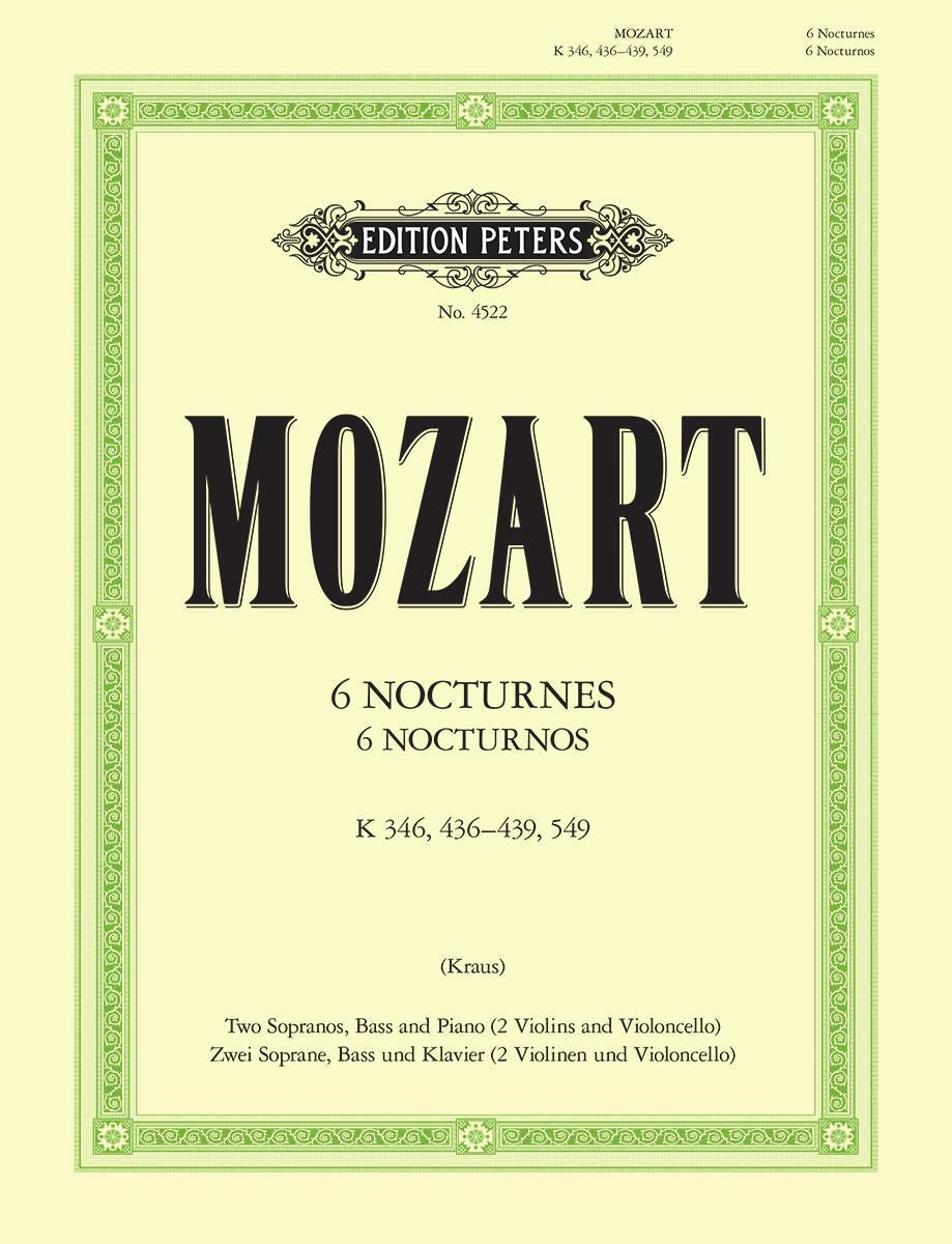 Cover: 9790014029289 | 6 Nocturnos (Kanzonetten) | Wolfgang Amadeus Mozart | Broschüre | 2001