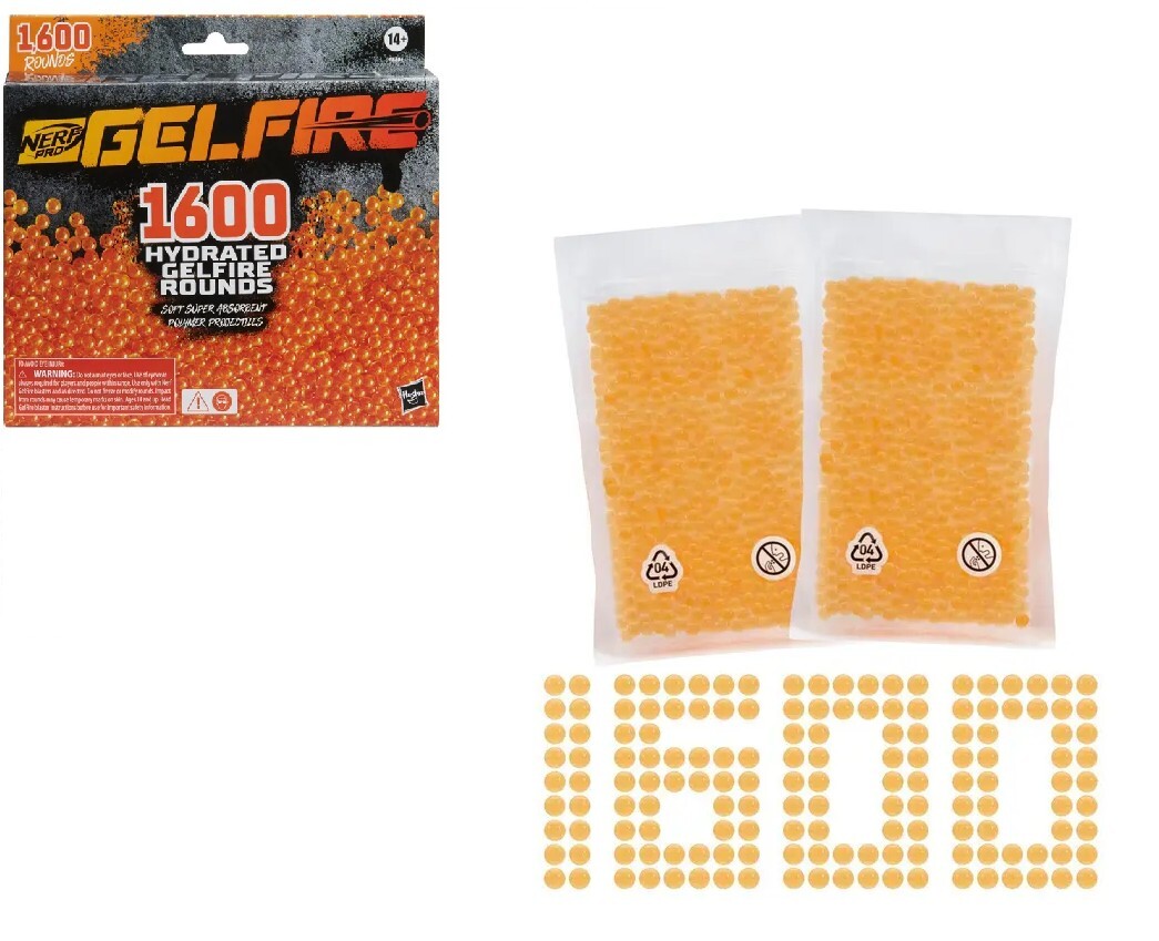 Cover: 5010996194046 | Hasbro F8681156 - Nerf Pro Gelfire Nachfüllpack (1600 Kugeln) | 2024