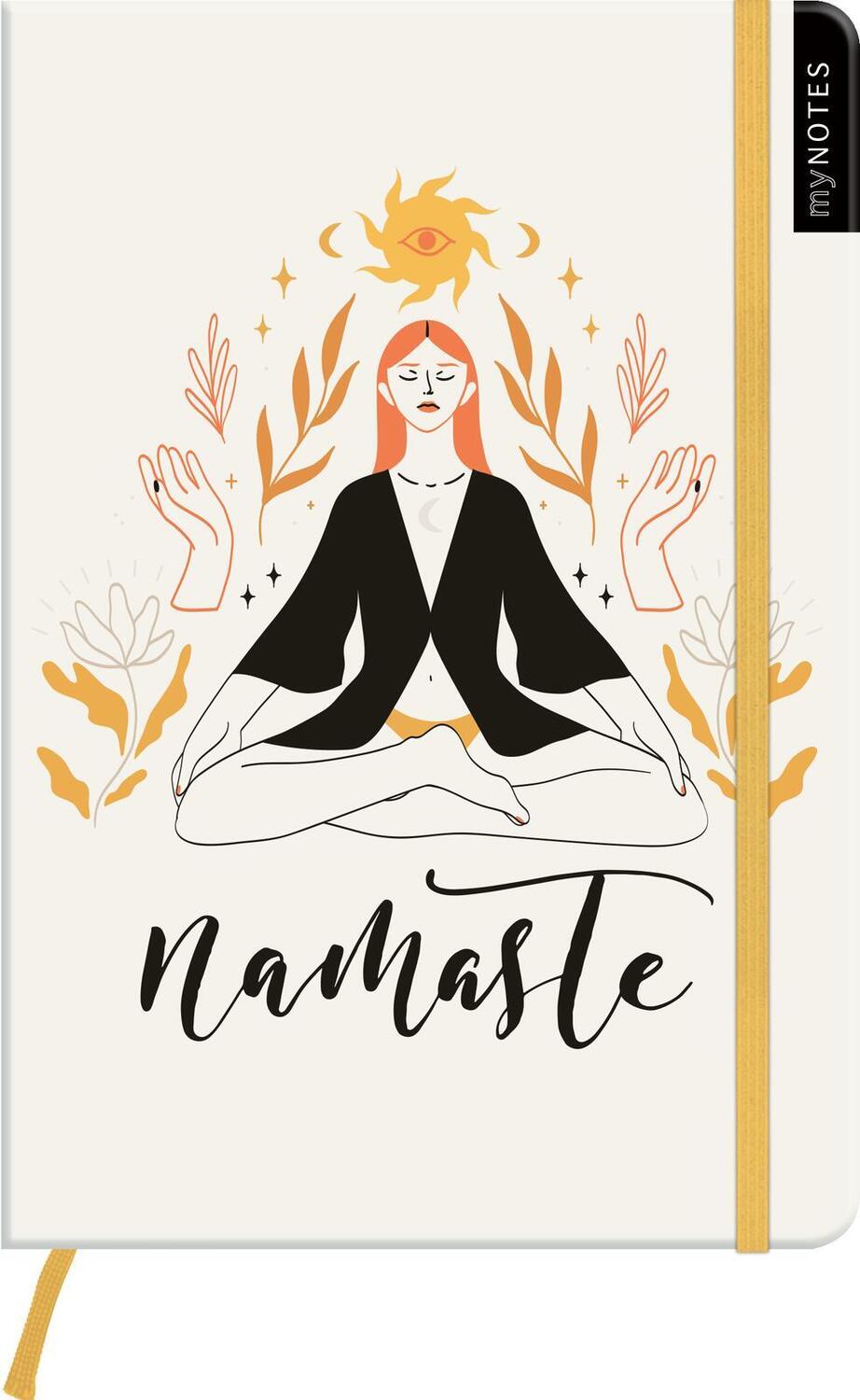 Bild: 4014489126706 | myNOTES Notizbuch A5: Namaste | Notebook medium, gepunktet | Notizbuch