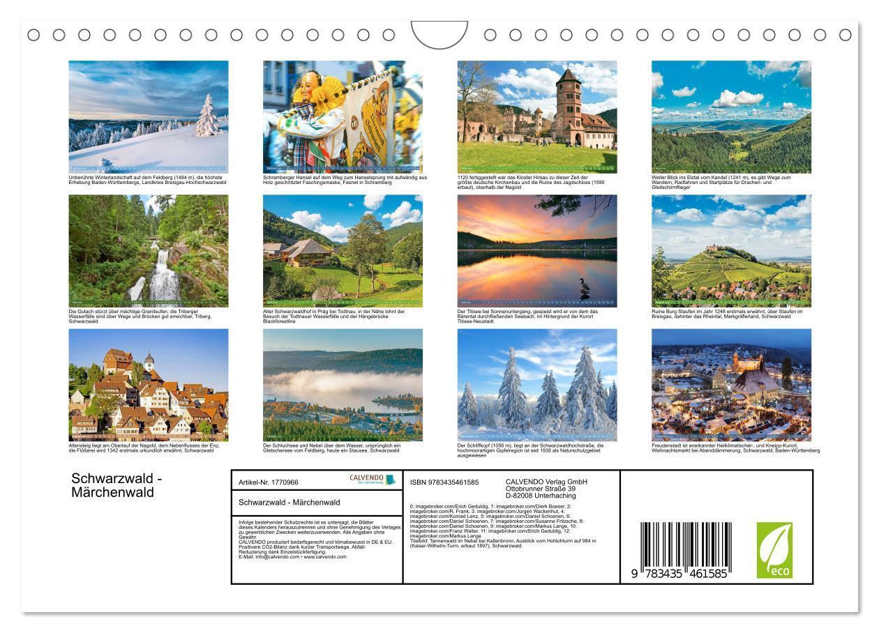 Bild: 9783435461585 | Schwarzwald - Märchenwald (Wandkalender 2025 DIN A4 quer), CALVENDO...