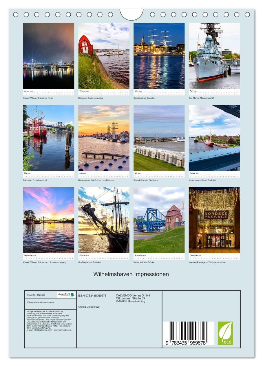 Bild: 9783435969678 | Wilhelmshaven Impressionen (Wandkalender 2025 DIN A4 hoch),...