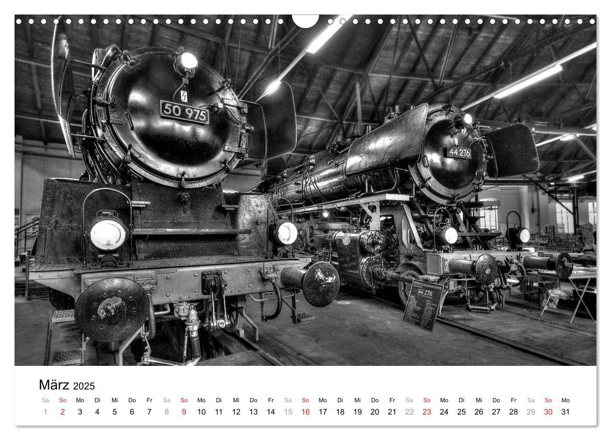 Bild: 9783435375288 | Unter Dampf - Eisenbahnromantik in schwarz-weiß (Wandkalender 2025...