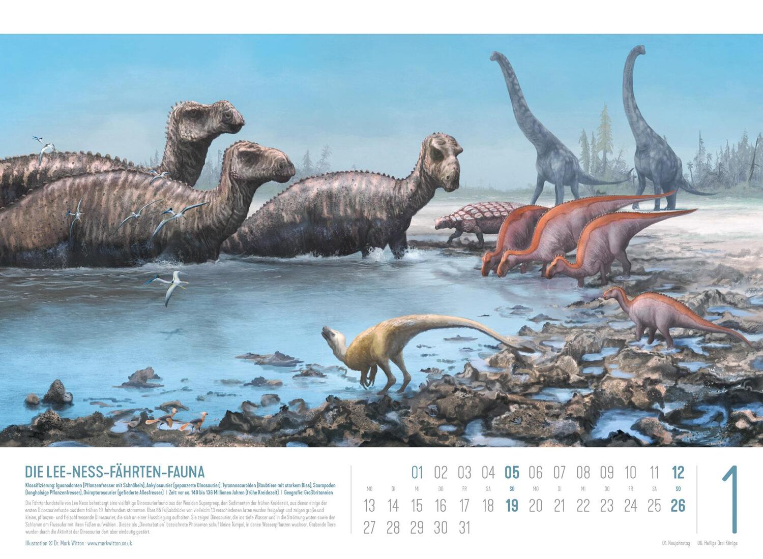 Bild: 9783838435237 | Dinosaurier Kalender 2025 | Mark Witton (u. a.) | Kalender | 14 S.