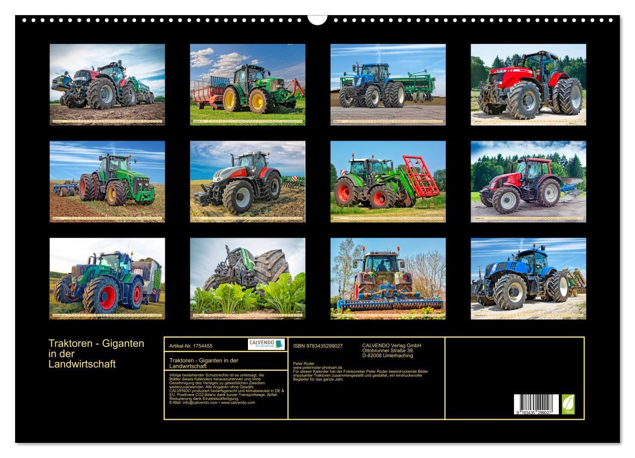 Bild: 9783435299027 | Traktoren - Giganten in der Landwirtschaft (Wandkalender 2025 DIN...