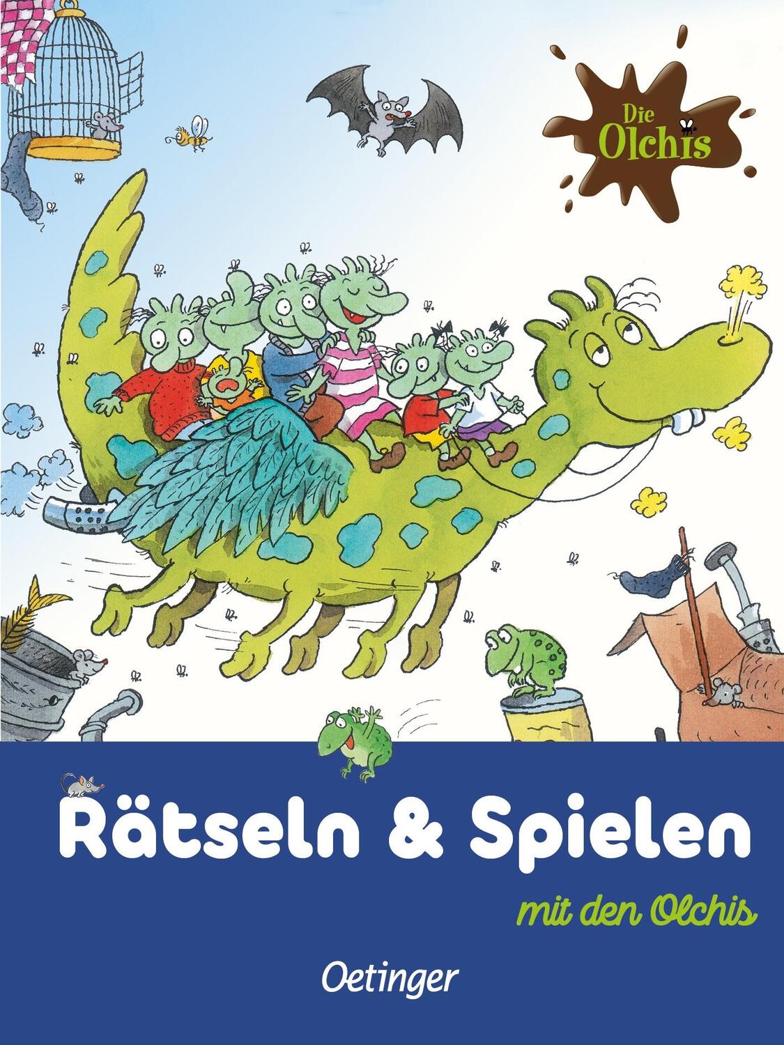 Bild: 4260512188030 | Die Olchis. Puzzle im Buch. Feuerstuhl. 300 Teile, Format 48 x 24 cm