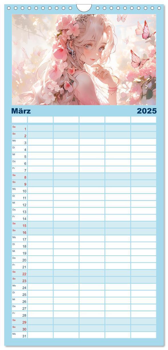 Bild: 9783457135266 | Familienplaner 2025 - Der Mädchen-Kalender mit 5 Spalten...