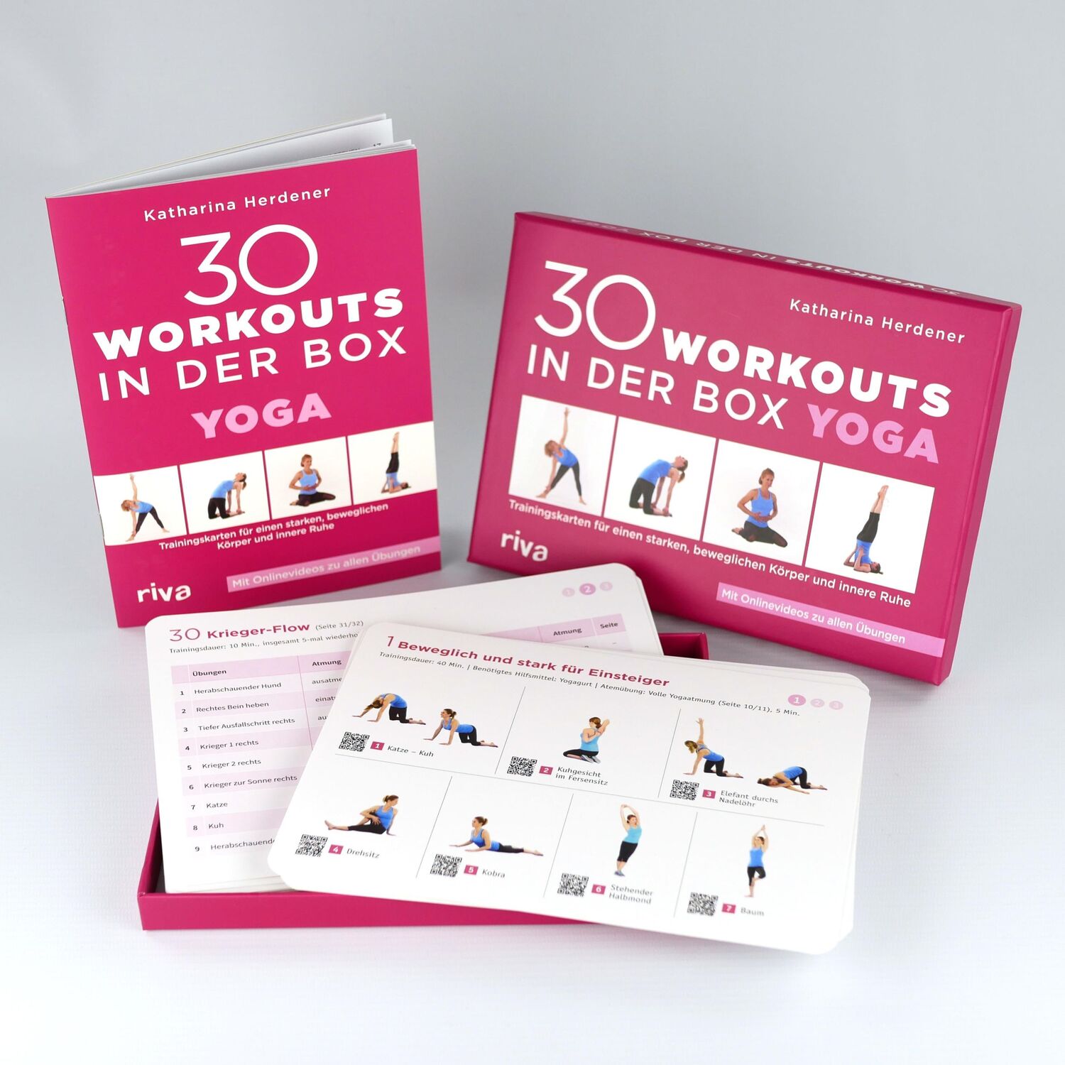 Bild: 9783742322937 | 30 Workouts in der Box - Yoga | Katharina Herdener | Stück | 30 S.