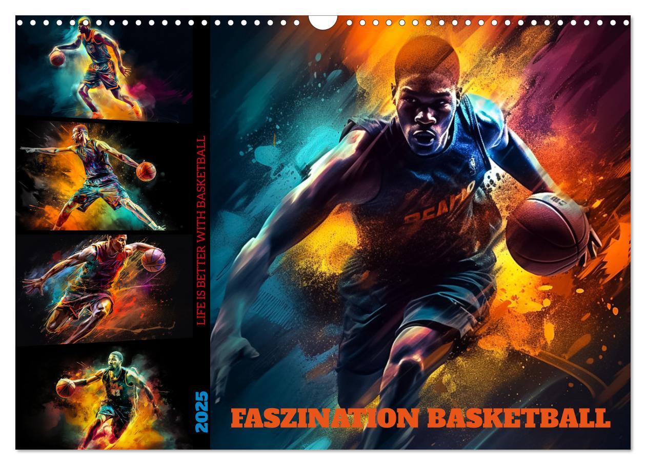 Cover: 9783383904974 | Faszination Basketball (Wandkalender 2025 DIN A3 quer), CALVENDO...