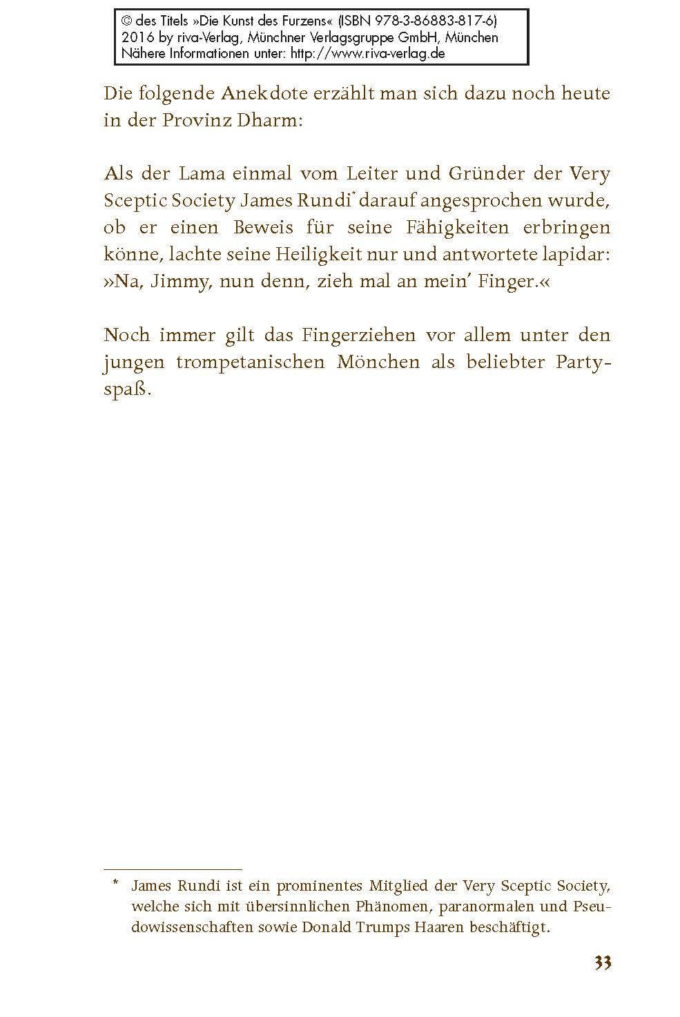 Bild: 9783868838176 | Die Kunst des Furzens | Darmei Lama | Buch | 112 S. | Deutsch | 2016