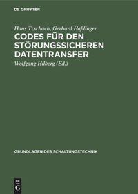 Cover: 9783486225693 | Codes für den störungssicheren Datentransfer | Hans Tzschach (u. a.)