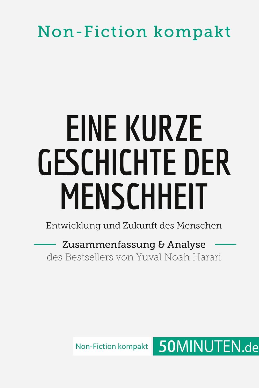 Cover: 9782808022491 | Eine kurze Geschichte der Menschheit. Zusammenfassung & Analyse des...