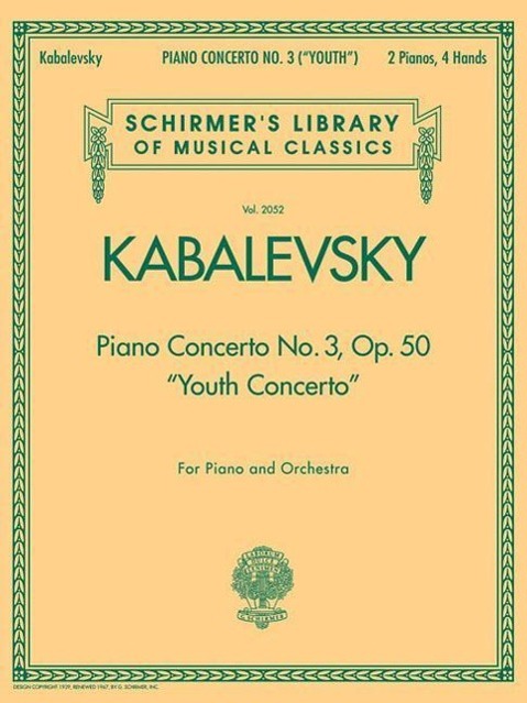 Cover: 9780634078989 | Piano Concerto No. 3, Op. 50 (Youth Concerto) | Dmitri Kabalevsky