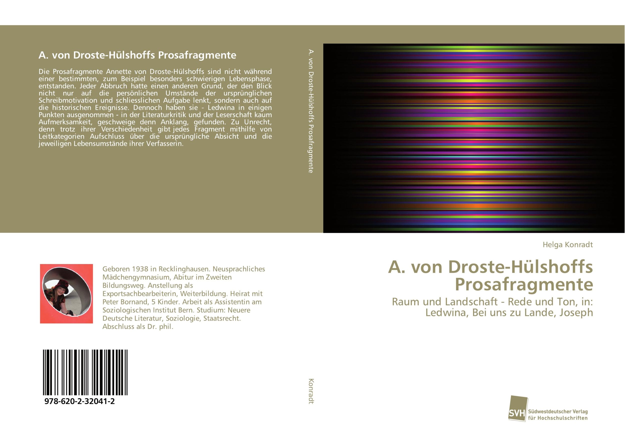 Cover: 9786202320412 | A. von Droste-Hülshoffs Prosafragmente | Helga Konradt | Taschenbuch